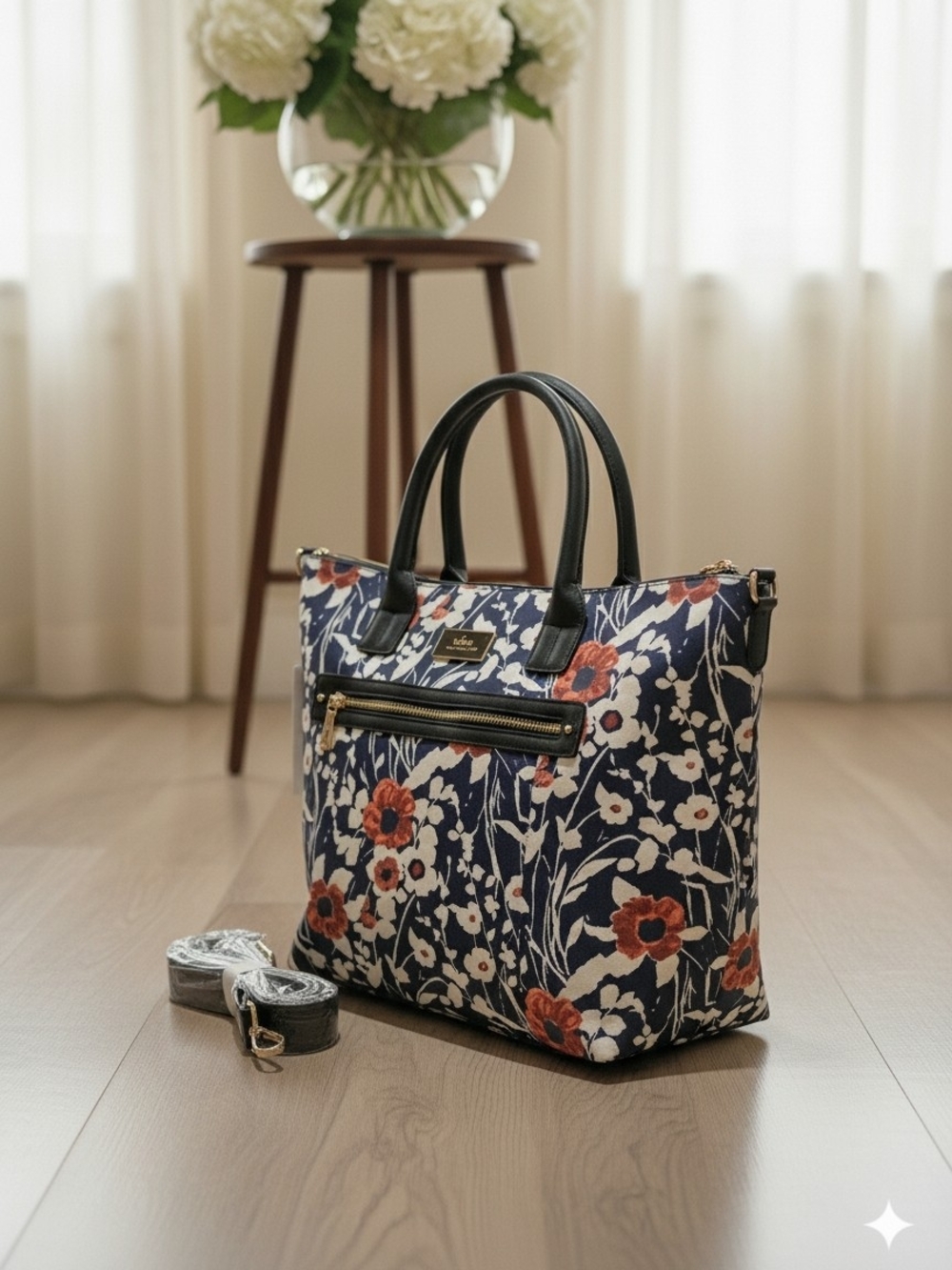 Trina Turk Large Tote Bag 'Jardin De Paris' Floral - Picture 2 of 14